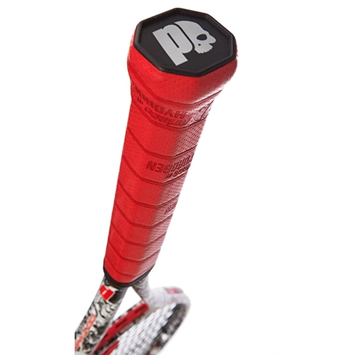 دسته راکت Prince Tattoo 100 با لوگوی جمجمه Hydrogen و گریپ سایز ۲ برای کنترل بهتر در دست