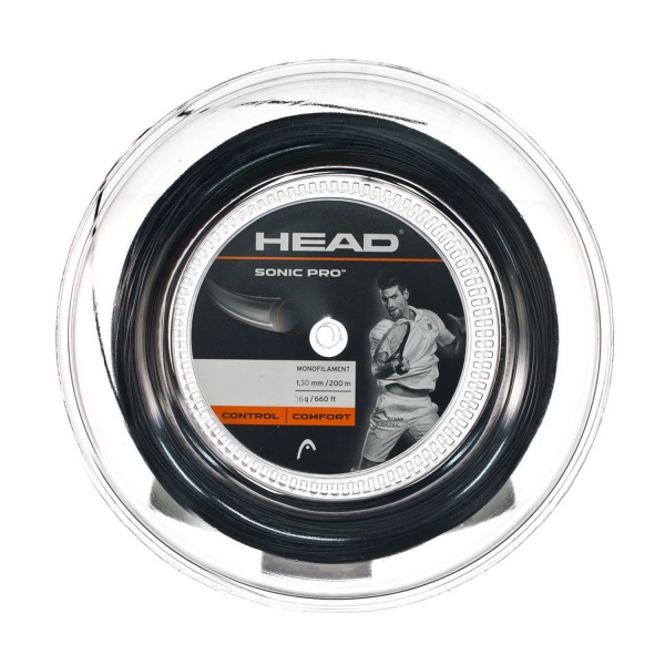 زه راکت تنیس هد سونیک در مشهد head-sonic-pro-poly-string-black-200m 