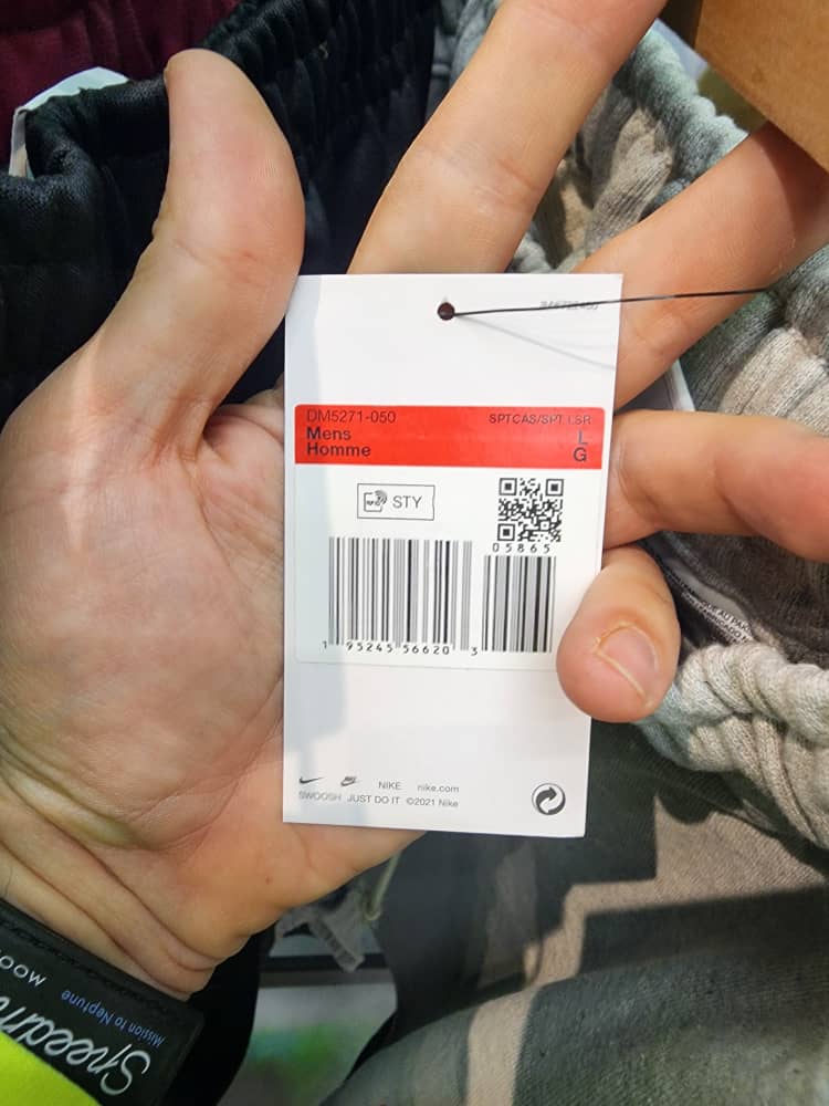 بارکد شلوار نایک اصلی رنگ خاکستری در مشهد